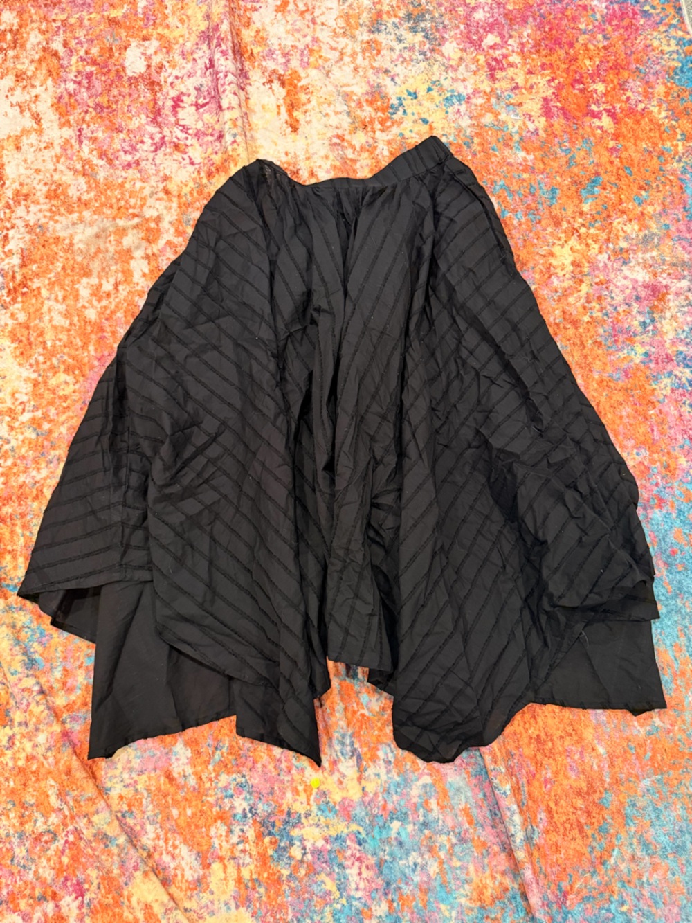 Disturbia Blythe Black Maxi Skirt UK 10 US 6 EU 38 Gothic Boho Flowy Textured
